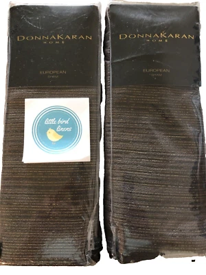 Комплект/2 Donna Karan дома Евро наволочки сияние лоскутное одеяло древесный уголь 26 «x 26 новый - Изображение 1 из 4