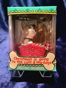 Christmas Ornament.   Vintage Bobble Head Chihuahua Dog. - Picture 1 of 10