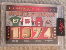 MUHAMMAD ALI, Julius Erving, more 2021 Leaf Ultimate Sports Quad Game Used #/25