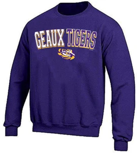 Sudadera LSU Adulto Púrpura Eslogan Gráfico Cuello Redondo - Imagen 1 de 4