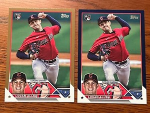2023 Topps Update-LOGAN ALLEN-Gold /2023 & Royal RC #US233 (2 Cards): Guardians