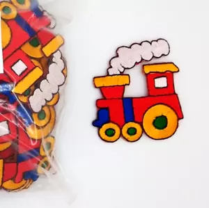 2 Pack Choo-Choo Train embroidered Iron on Patch Applique 2" x 2.25" - Picture 1 of 1