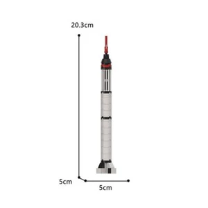 Custom MOC MR Manned Suborbital Rocket Space Booster Model 1:110 Scale 60 Bricks - Picture 1 of 5