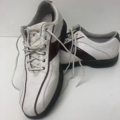 Zapatos de golf Callaway Spike para mujer talla 8,5 EE. UU. 40 EUR blanco rojo W414-31 Foto 1 de 4