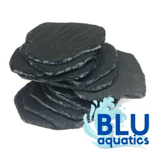 Flache SCHIEFER Felsstücke für Aquarium Fischtank NATUR Dekoration Ornament - Bild 1 von 13