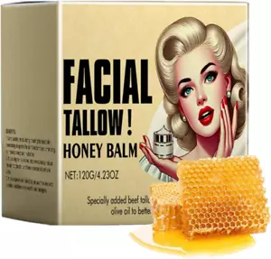 120G Tallow Moisturiser Firming Face Cream, Tallow Honey Balm, Facial Tallow Hon - Picture 1 of 12
