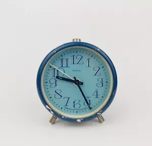 RARO Reloj Alarma Vintage Años 70 KIPLE Azul Checoslovaquia Mesa Reloj de Escritorio - Imagen 1 de 4