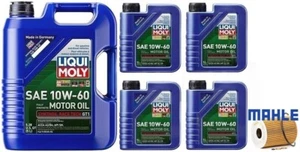 ★  9L Liqui Moly 10W-60 Race Tech GT1 Synthetic Oil Change Kit E90 BMW M3 S65 ★ - Picture 1 of 4