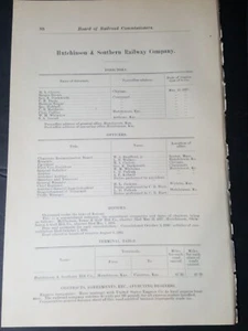 1896 railroad paper  Hutchinson & Southern Railway Cameron Kansas HA Christy  - Picture 1 of 3