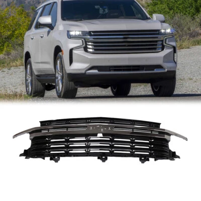 Front Upper Grille Gloss Black For 2021 2022 2023 2024 Chevrolet Tahoe/Suburban Foto 1 de 4