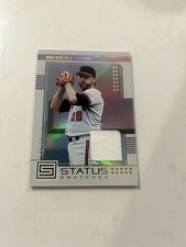 2023 PANINI CHRONICLES STATUS SWATCHES GOLD BERT BLYLEVEN GAME USED JERSEY # /99