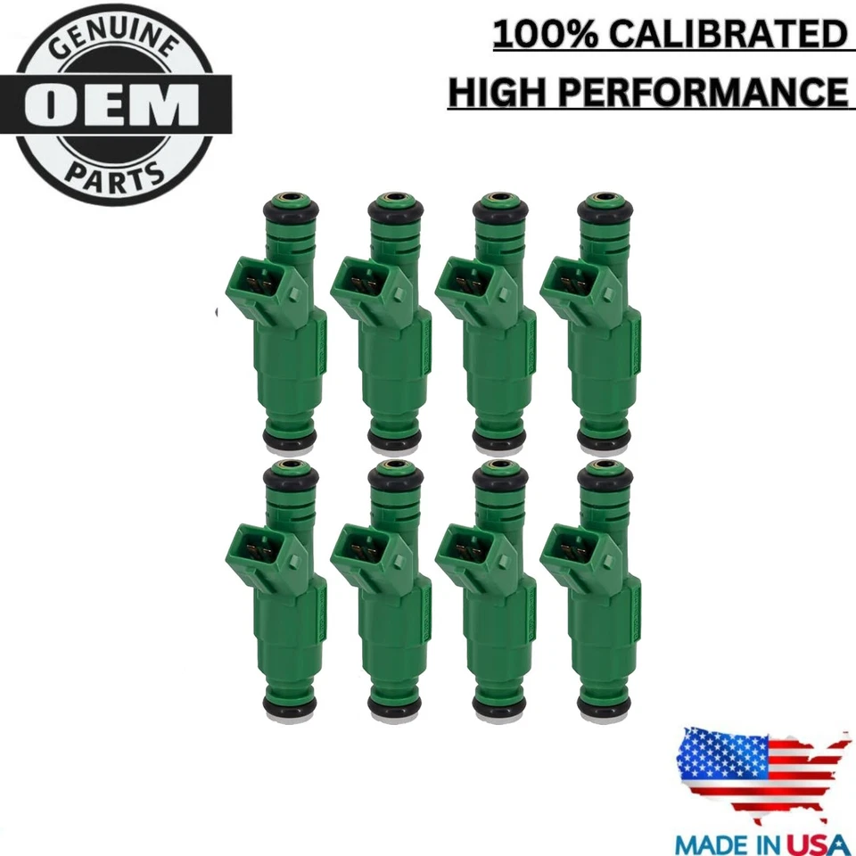 全新原始设备制造商 x8 博世燃油喷射器 适用于雪佛兰 Corvette 和 Camaro V8's #0280155968 — 第 1/4 张图片