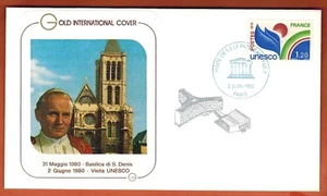 1980 - Briefumschlag 1. Tag - Papst Johannes Paul II. - UNESCO - Basilika St. Denis - Yt.56 - Bild 1 von 1