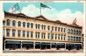 Vintage Postcard HOTEL COMINOS, SALINAS, CALIFORNIA JM8 - Picture 1 of 2