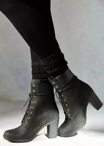 8432A Timberland NERO Earth keepers Glancy 6 pollici stivali stringati da donna taglia 7 5