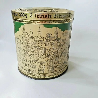Vintage E Otto Schmidt Embossed Gingerbread Biscuit Tin Nurnberg - Image 1 of 4
