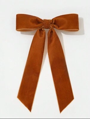 Tocados de terciopelo con moño cola satinada cola larga invierno Foto 1 de 2