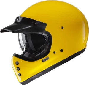 HJC V60 DEEP YELLOW TG L - CASCO HELMET MOTO INTEGRALE SCRAMBLER VINTAGE FIBER - Bild 1 von 3