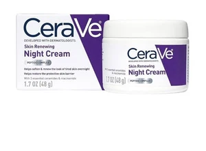 CeraVe Hauterneuernde Nachtcreme mit Niacinamidpeptiden Hyaluron 1,7oz - Bild 1 von 4