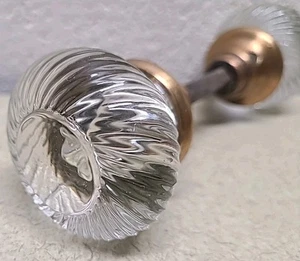 Glass Crystal Antique 1930s Door Knob Set - BEAUTIFUL - Picture 1 of 8