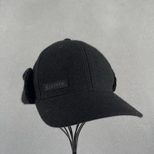 Simms Pesca Lana Sombrero Gorra Para Hombres OSFA Negro Solapa Oreja Invierno Exterior Elastizado Flex - Imagen 1 de 12