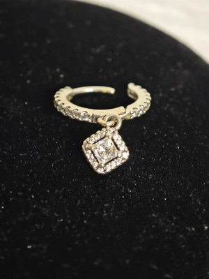 Pandora Creolen Timeless 298503C01, "Funkelndes Quadrat" 925er Silber, Zirkonia - Bild 1 von 4