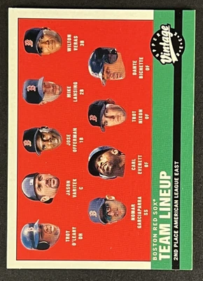 2001 Upper Deck Vintage Red Sox Lineup #103 Boston Red Sox - Image 1 of 2