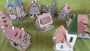 Modelleisenbahn H0 Landschaftsbau Fachwerkhäuser Konvolut - Bild 1 von 6