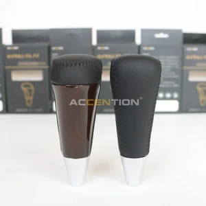 Pomo de cambio de marchas de cuero negro para Lexus LX570 2007 2008 2009 2010 2011 2012 2013 - Imagen 1 de 8