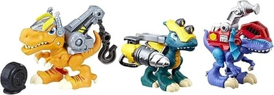 Playskool Playskool Dino Paquete, Juguete de Dinosaurio Paquete de 3 con Salpicadero, Zona de Remolque Foto 1 de 3