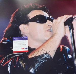 Bono "U2 Achtung Baby Tour" signed 16x20 handsigniert Konzert Foto Auto PSA selten - Bild 1 von 9