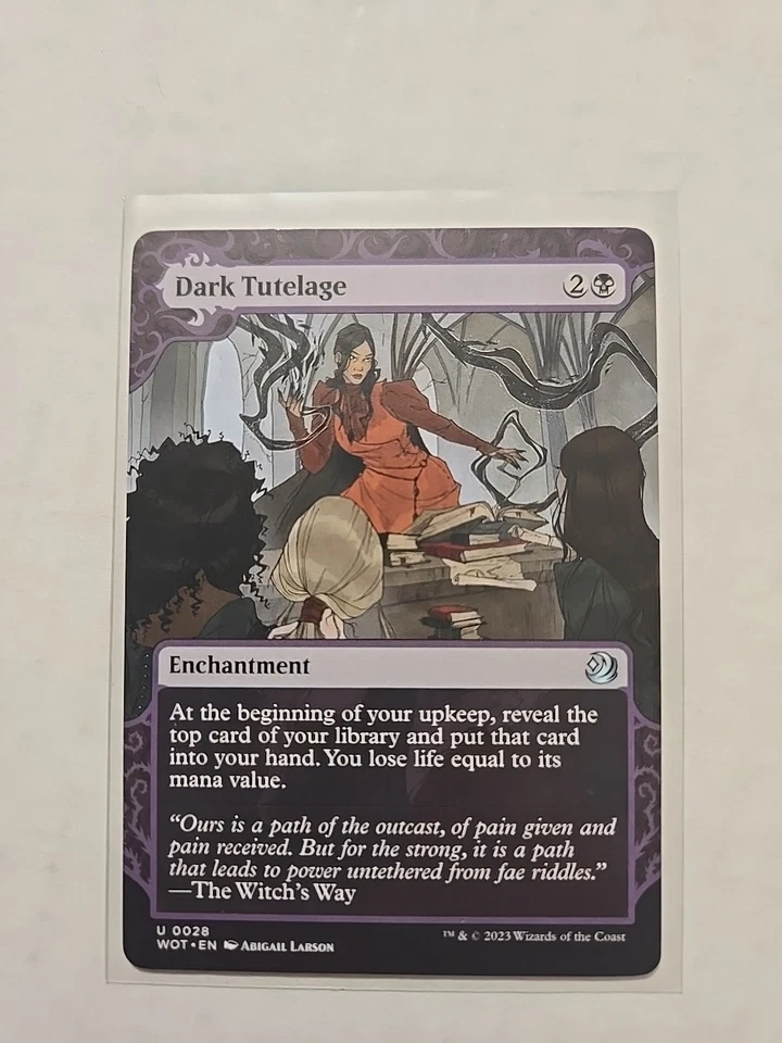 Dark Tutelage - Wilds of Eldraine Enchanting Tales - LP - MTG Magic - Enchant  - Image 1 of 1