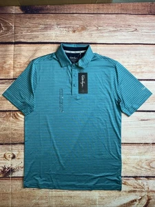 Walter Hagen Golf Polo Men’s Performance 11 Short Sleeve Blue Striped  Small  - Picture 1 of 7