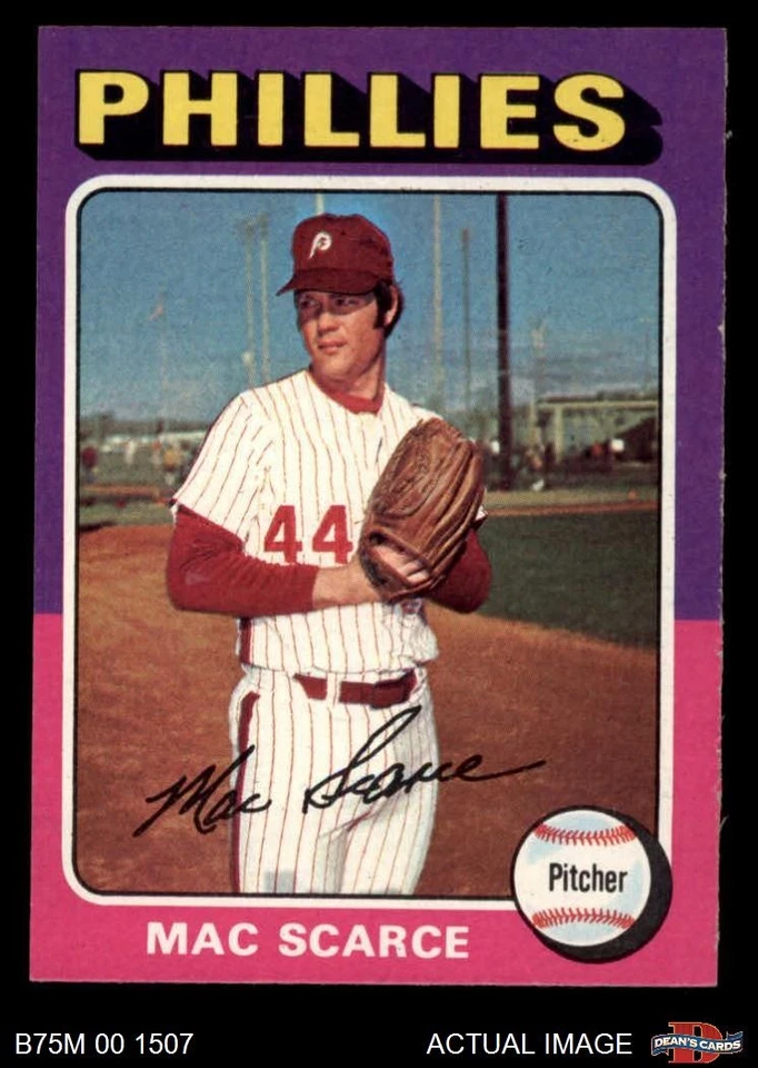 1975 Topps Mini #527 Mac Scarce Phillies 4 - VG/EX - Image 1 of 1