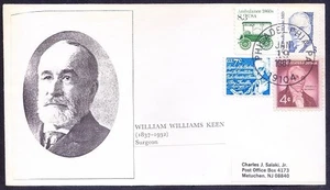 USA 1987 used cover, first brain surgeon William Williams Keen on Cachet - Picture 1 of 1