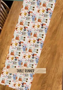 Chicken Coop Table Runner Teacher Classroom Scarf Unlined hemmed 42”L  X 14”W - Picture 1 of 3