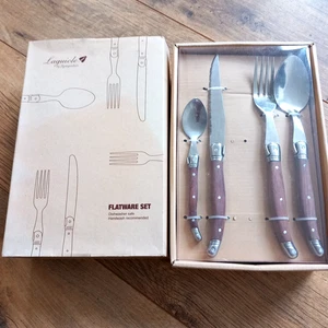 Laguiole von Flyingcolors Edelstahl Besteck Set Holzgriffe 24 Teile 6  - Bild 1 von 9