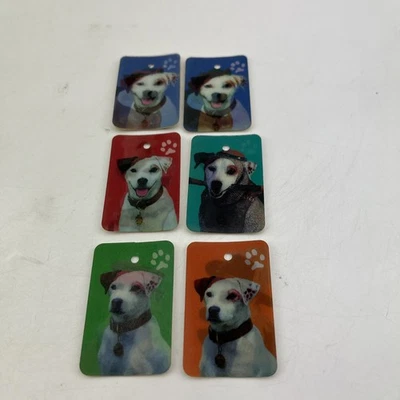 Lote de 6 etiquetas lenticulares para perros Wishbone 1996 Cracker Jack Prizes Robin Hood etc. Foto 1 de 4