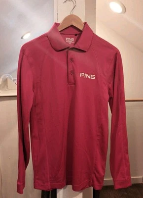 Ping Shirt Men's Small Golf Polo Long Sleeve Embroidered Logo - Image 1 of 4