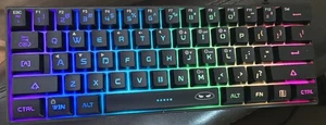 MageGee TS91 Mini Gaming/Office Keyboard USB Wired Black free shipping  - Picture 1 of 3