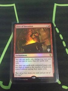 MTG Magic The Gathering Fires Of Invention Foil Promo Red Enchantment Commander - Picture 1 of 1