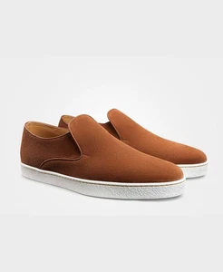 Nuove sneakers slip-on John Lobb 'Haven' marrone (cognac) scamosciate 44EU/11US $775,00 - Foto 1 di 14