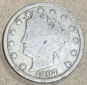 1907 Liberty Head "V" Nickel, 5 Cent Piece. - Picture 1 of 2