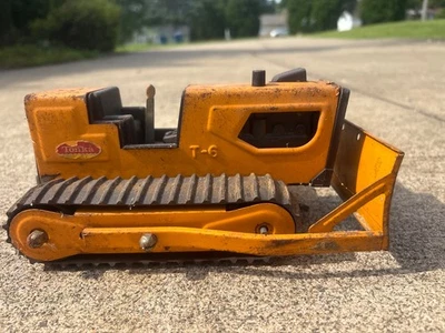 BULLDOZER de colección Tonka 1974-5 de acero prensado: T-6 con orugas 9" de longitud Foto 1 de 4