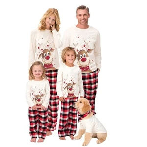 CHRISTMAS PYJAMAS MATCHING FAMILY PJ SETS FOR MENS LADIES KIDS BABY PET DOG - Picture 1 of 6