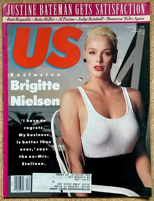 US Magazine VTG Issue - March 21, 1988 w/ Brigitte Nielsen • Justine Bateman Foto 1 de 4