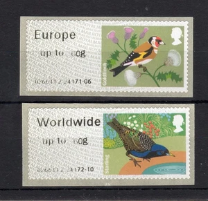 BIRDS 1 WINCOR KEY VALUES STARLING ww60g GOLDFINCH Europe 60g PAIR POST GO RARE - Picture 1 of 1
