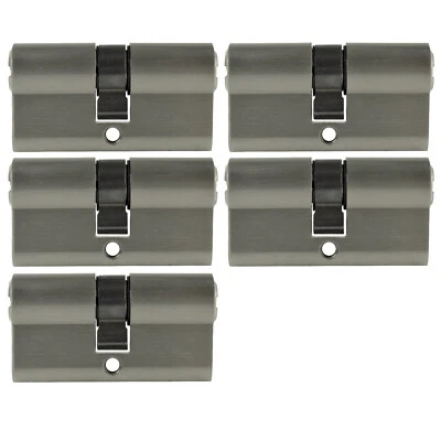 LÖWEN SICHERHEIT 5x Profilzylinder 70mm 35/35 10x Schlüssel Tür Zylinder Schloss Gleichschließend