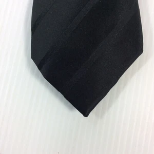 Van Heusen Mens Tie 3.75 in Silk Black Gray Shadow Stripe - Picture 1 of 12
