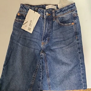 ZARA LOOSE FIT SEAMED JEANS BLUE | 2187/704 - Picture 1 of 2